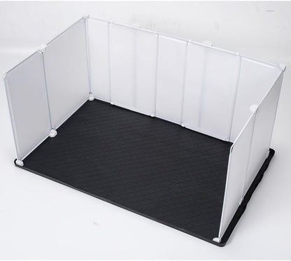 Litter Box Splash Guard, Litter Box Pee Shields for Dogs, Easy to Clean Indoor Dog Fence with Puppy Pee Pad Holder Tray Fits6