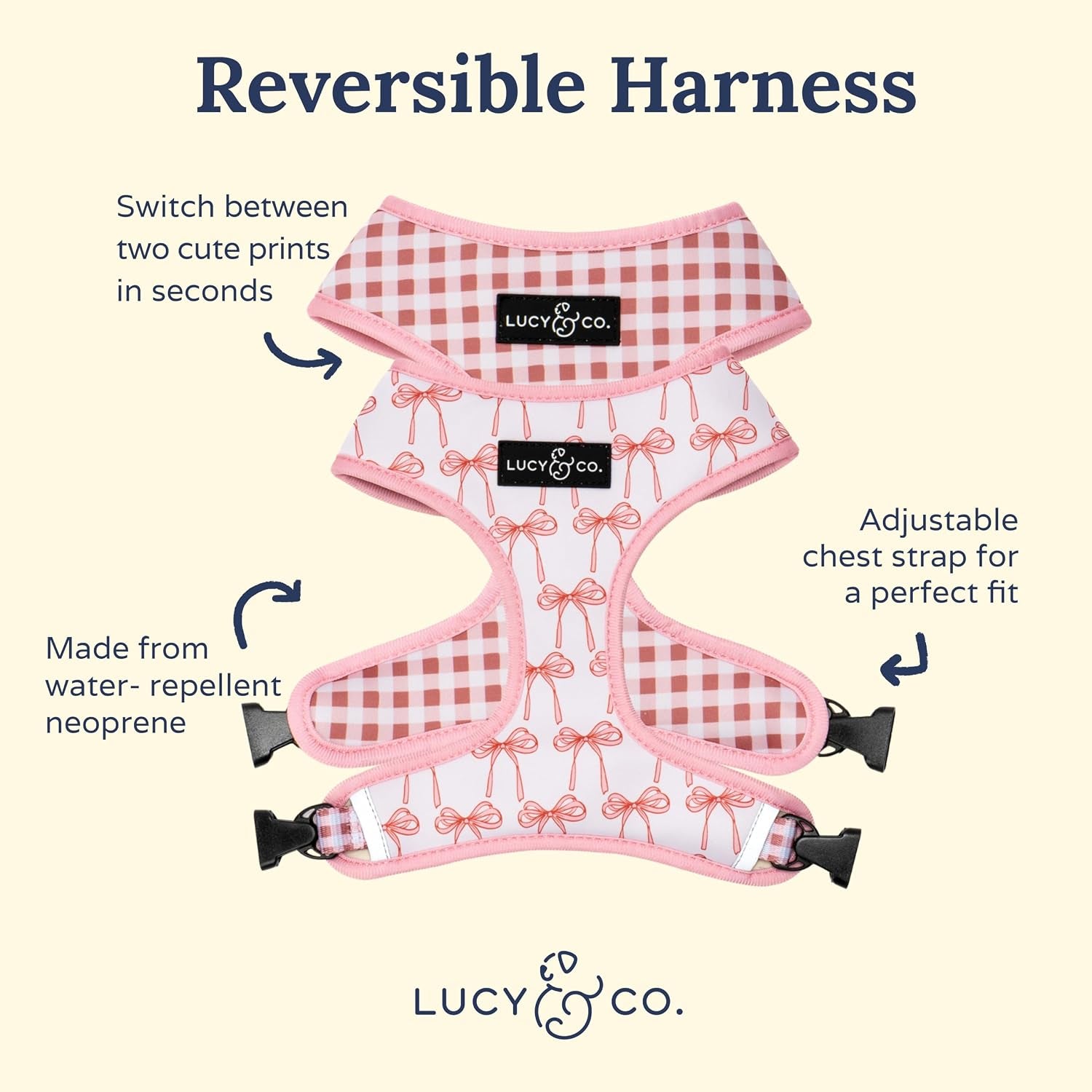 lucy-co-reversible-dog-harness-water-repellent-neoprene-dual-print-design-easy-swap-style-adjustable-comfort-fit-take-a-bow-reversible-harness-small