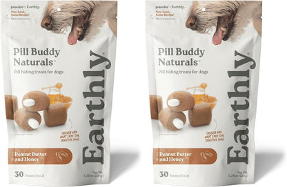 Presidio Earthly Pill Buddy Naturals - PB & Apple Recipe Pill Hiding Treats for Dogs - Make a Perfect Pill Concealing Pocket or Pouch for Any Size Medication - 30 Servings13
