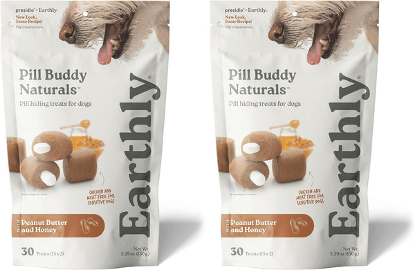 Presidio Earthly Pill Buddy Naturals - PB & Apple Recipe Pill Hiding Treats for Dogs - Make a Perfect Pill Concealing Pocket or Pouch for Any Size Medication - 30 Servings13
