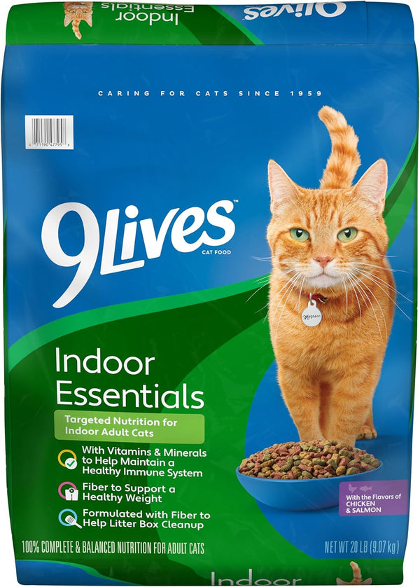 9Lives Indoor Complete Dry Cat Food, 20 Lb. Bag1