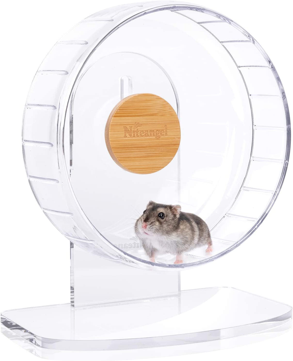 niteangel-super-silent-hamster-exercise-wheels-quiet-10-inch-running-wheel-can-10-6-13-4-adjustable-height-no-bend-back-spinner-running-for-dwarf-syrian-hamster-gerbils-mice-or-other-small-animal