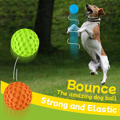 Havit Indestructible Squeaky Dog Balls for Aggressive Chewers, Interactive Dog Toys to Keep Them Busy, Rubber Dog Chew Toy for Large Medium Breeds, Outdoor Waterproof (3 Colors)4