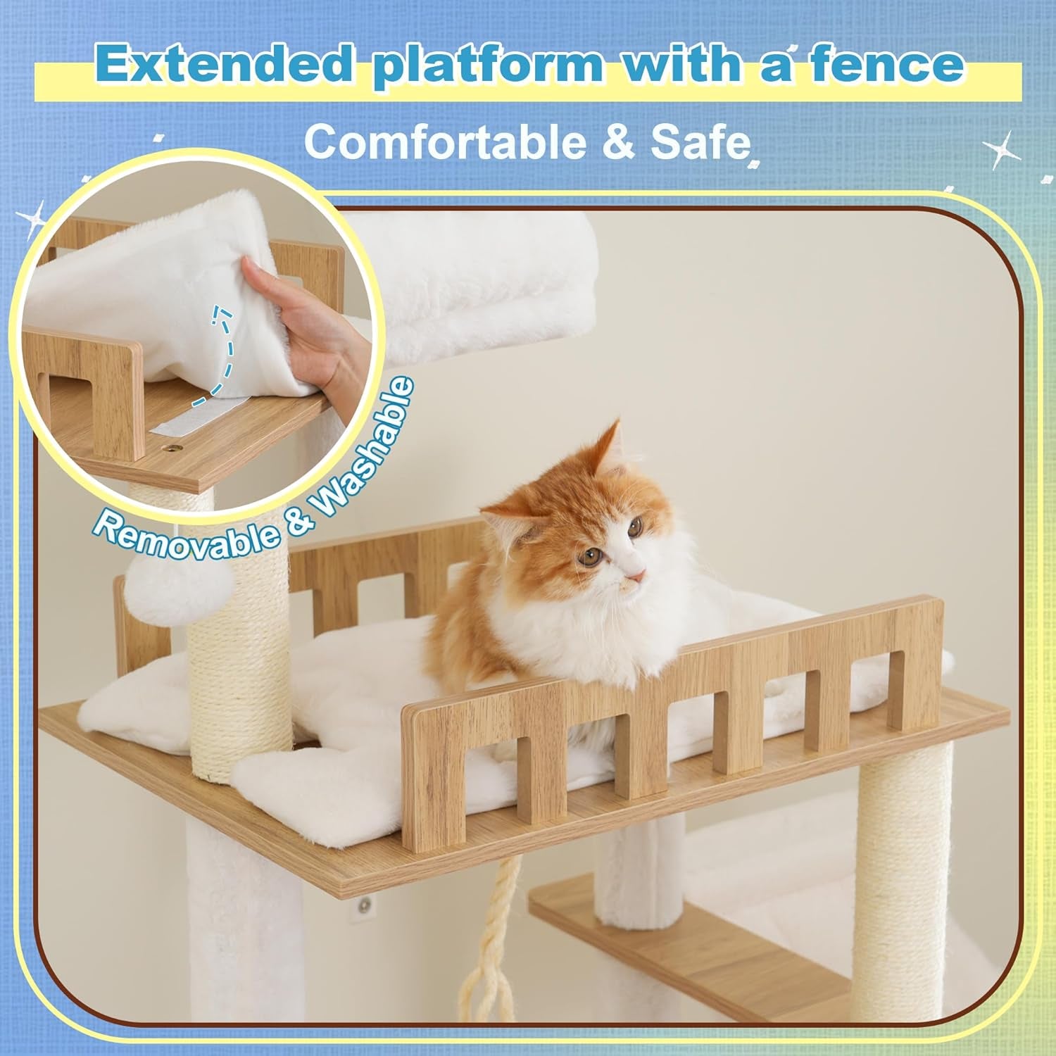 hey-brother-wooden-cat-tree-furniture-tower-with-large-platforms-mpj121bt-69-7-inch-modern-full-sisal-scratching-posts-hammocks-spacious-condo-ladder-brush-water-proof-surface-white-oak