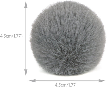 CHIWAVA 24PCS 1.8" Catnip Furry Cat Toys Ball Soft Pom Pom Balls Kitten Chasing Quiet Play Assorted Color5