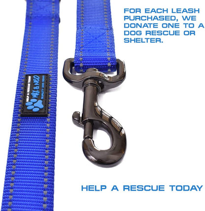Max and Neo Double Handle Traffic Dog Leash - Reflective, Donates to Dog Rescue (Black, 6 FT)5