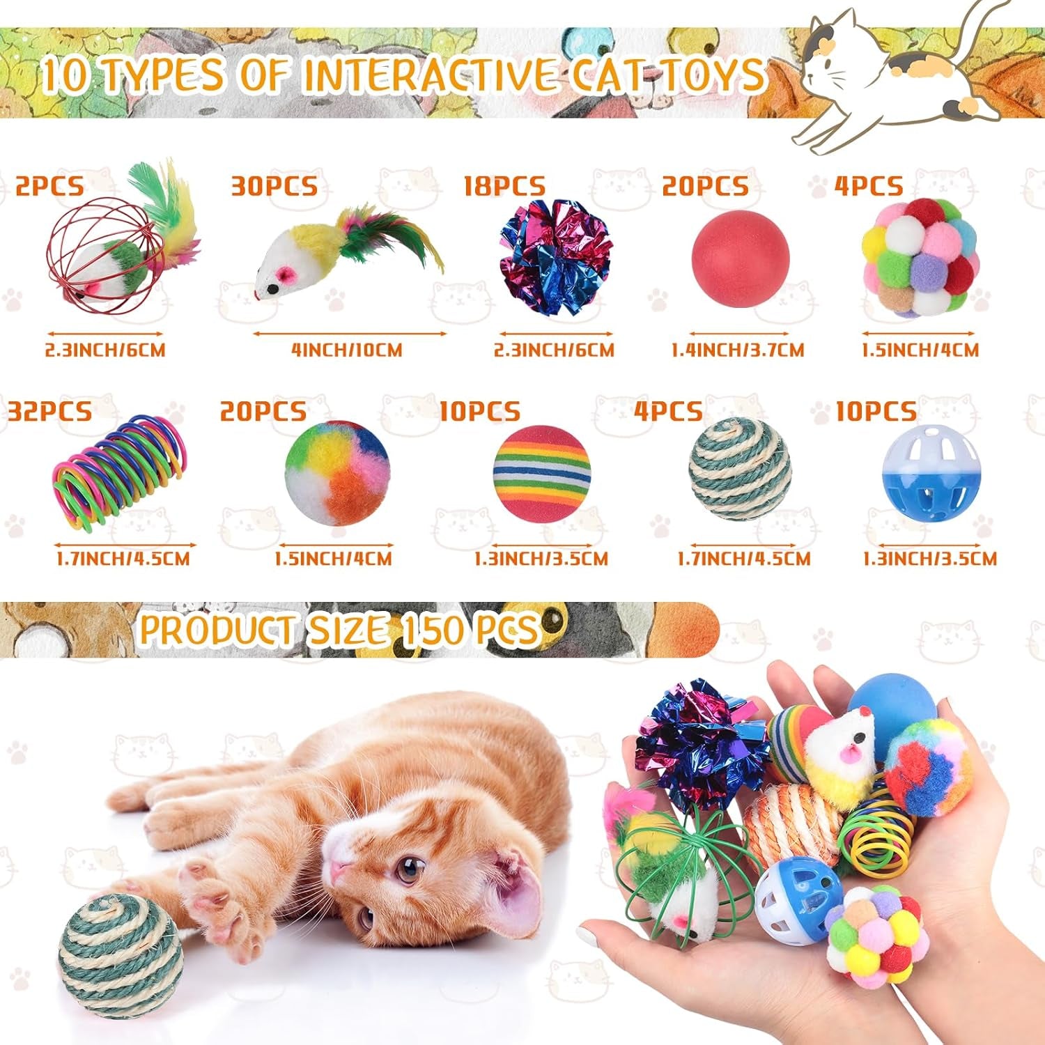 shappy-150-pcs-cat-toys-for-indoor-cats-bulk-kitten-toys-pack-variety-interactive-gift-including-mice-rainbow-balls-spring-crinkle-balls-gift-for-kitty-kitten-catclassic