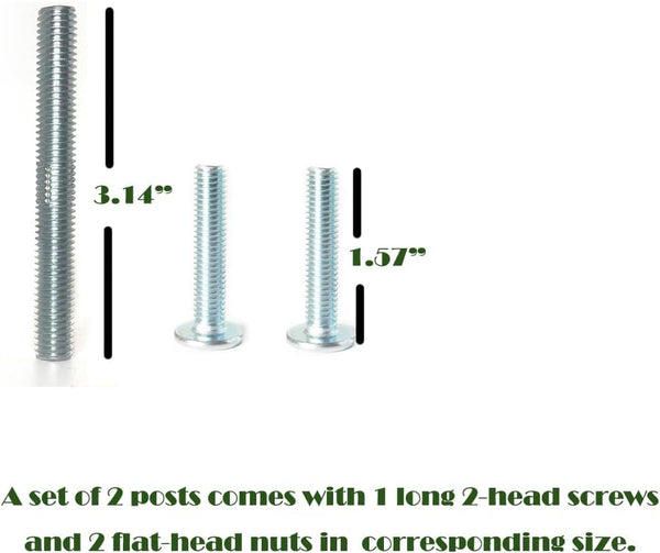 2Pcs M10 Cat Tree Replacement Post - Gray Kraft Paper Cat Scratching Post Replacement Pole DIY M10 Bolt Sturdy PVC Tubes Screws Included (3.46 * 15.7")5