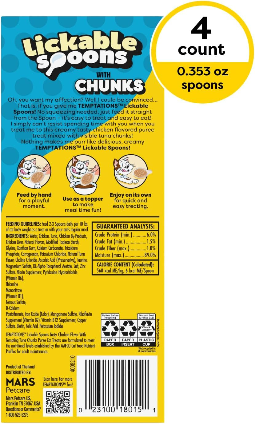 temptations-lickable-spoons-wet-cat-treats-chicken-with-tuna-4-ct-12pk-48-spoons-total-mess-free-creamy-puree-dual-flavor-per-spoon-hand-feed-or-use-as-food-topper-real-chicken-tuna