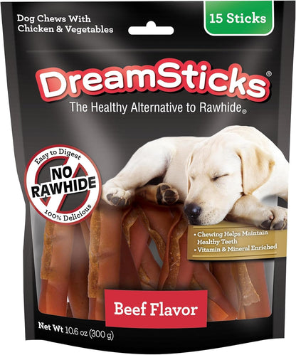 Dreambone Chicken Wrapped Mini Stick Dog Treats, Daily Rawhide-Free Chew, Digests Safely and Completely, with Real Protein, Chicken and Veggies, 15 Count17