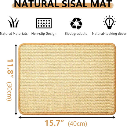 2PCS Rabbit Scratch Mat, Natural Bunny Pad Claws and Teeth Care, 16X12 | Bunny Scratching Pad Rabbit Mats for Cages, Rabbit Mat Chew Toys for Bunny Pet Cage Bedding for Biting Sleeping Nesting2