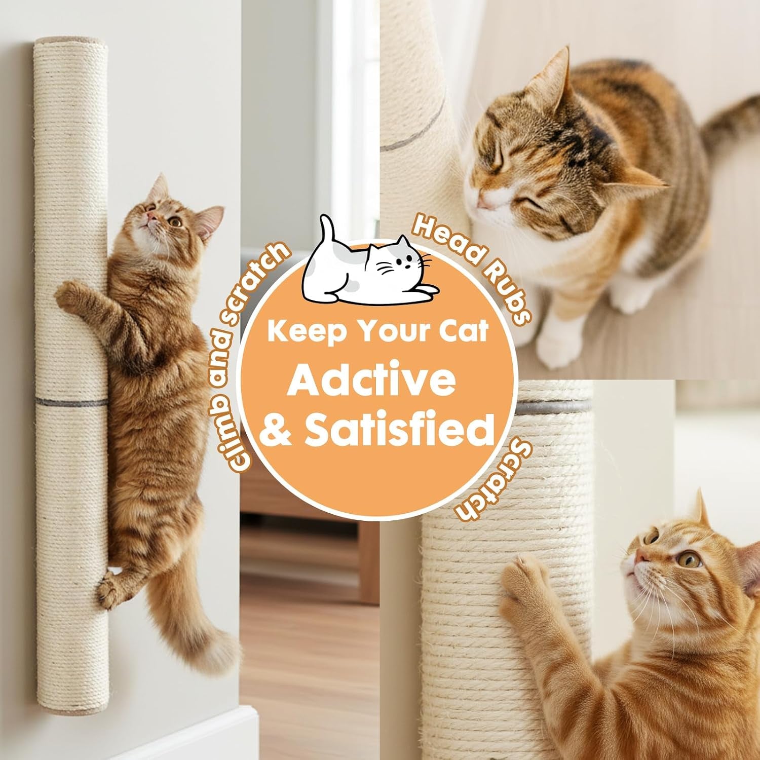 powerking-wall-mounted-cat-scratcher-24-vertical-sisal-scratching-post-for-indoor-cats-space-saving-wall-cat-furniture-with-natural-jute-rope-rotatable-design