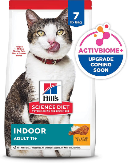 Hill'S Science Diet Senior 11+ Indoor Dry Cat Food | #1 Veterinarian Recommended, Chicken Recipe, 7 Lb. Bag14