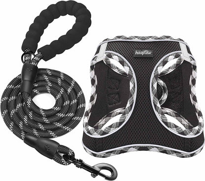 Haapaw Dog Harness with Leash Set, No Pull Adjustable Reflective Step-In Puppy Harness with Thickened Padded Vest for Extra-Small/Small Medium Dogs7