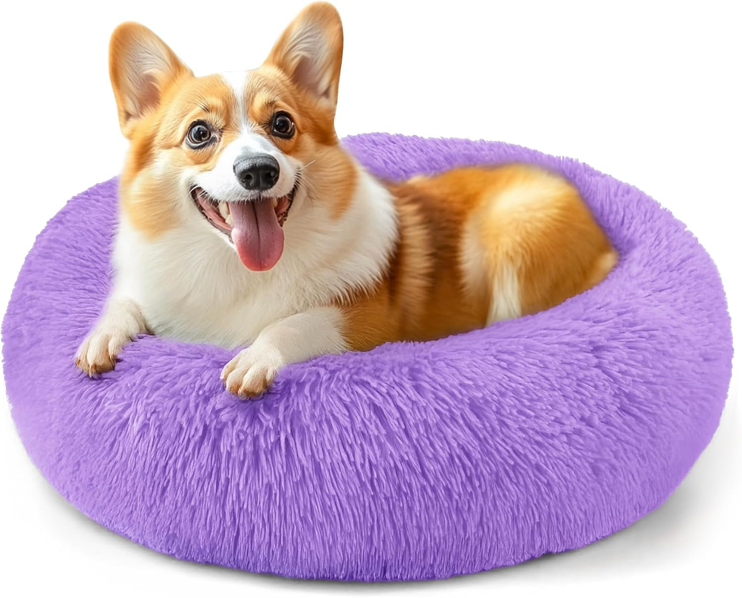 hoewina-dog-cat-bed-for-indoor-cats-20in-calming-donut-bed-for-puppy-and-kitten-washable-round-fluffy-pet-bed-for-small-medium-dogs-and-cats-light-grey