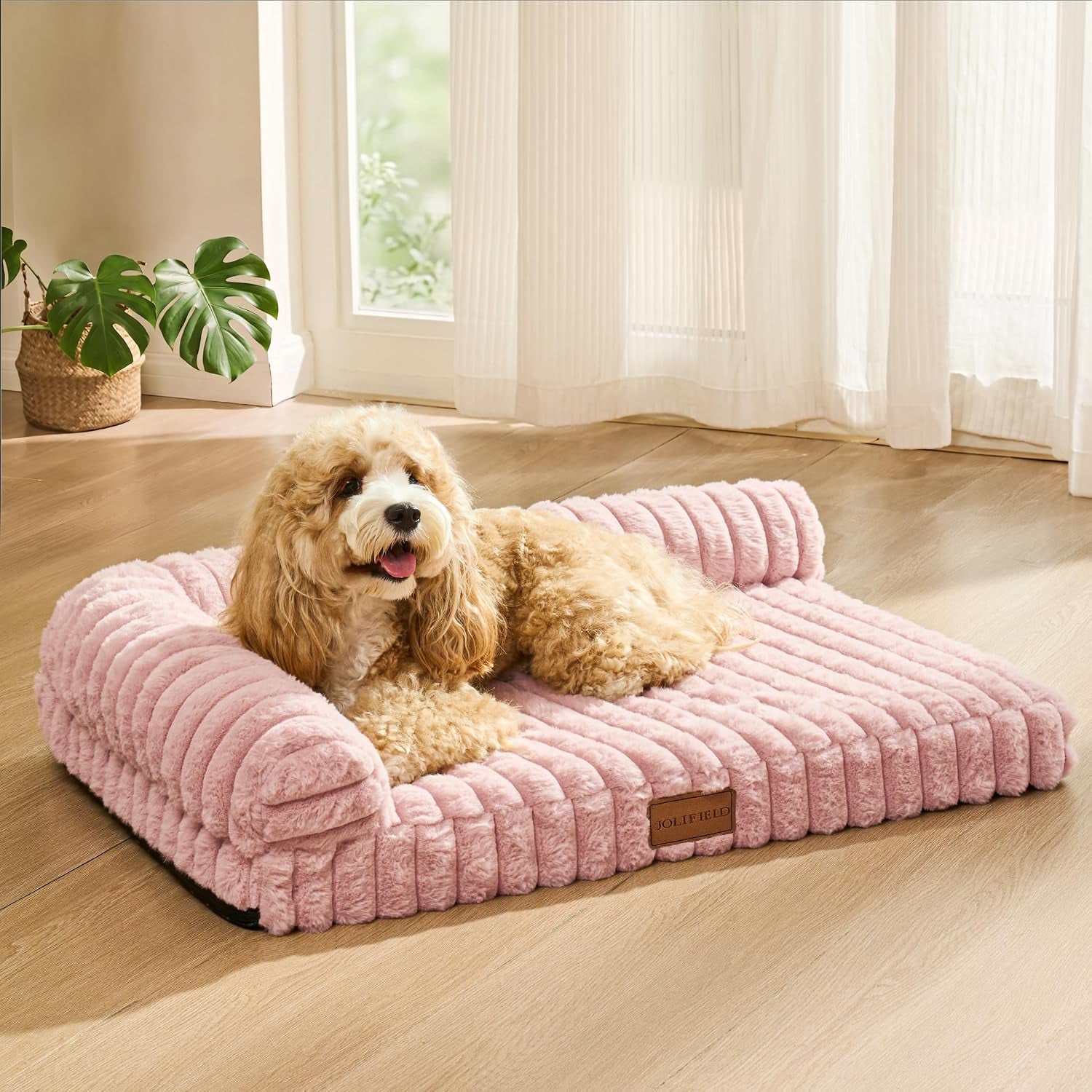 orthopedic-calming-large-dog-bed-pet-sofa-bed-36x24-grey-2-sided-pet-couch-large-sized-dog-soft-egg-crate-foam-dog-mat-waterproof-removable-washable-cover-nonskid-bottom-cat-bed