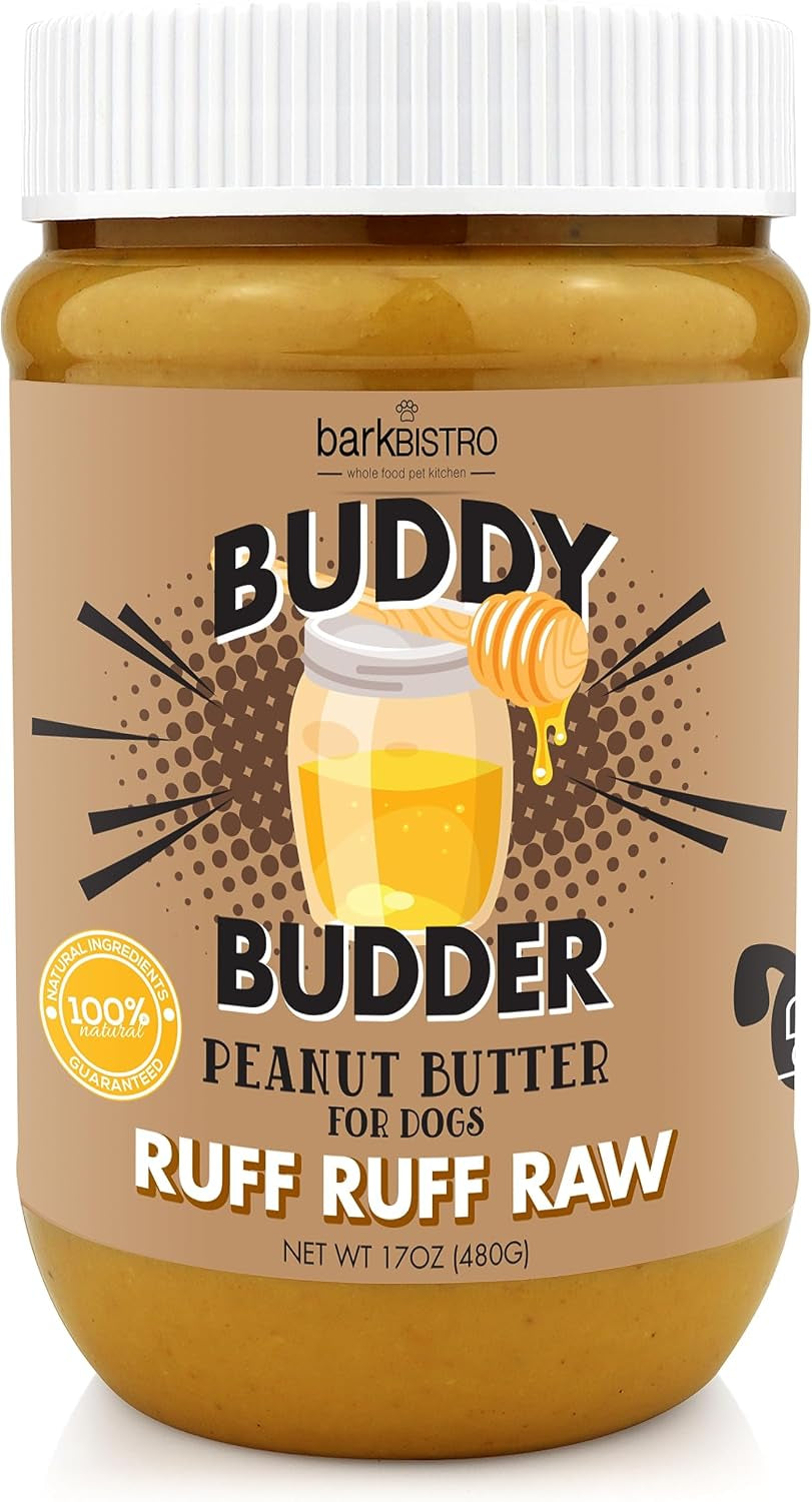 buddy-budder-ruff-ruff-raw-natural-dog-peanut-butter-dog-treatmade-in-usa-17-oz-jars