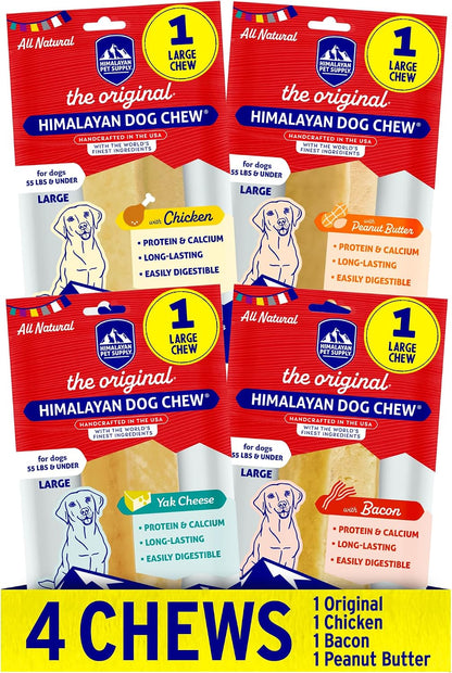 Himalayan Dog Chew, the Original Yak Cheese Dog Chews, 3 Large/Xl Yak Chews19