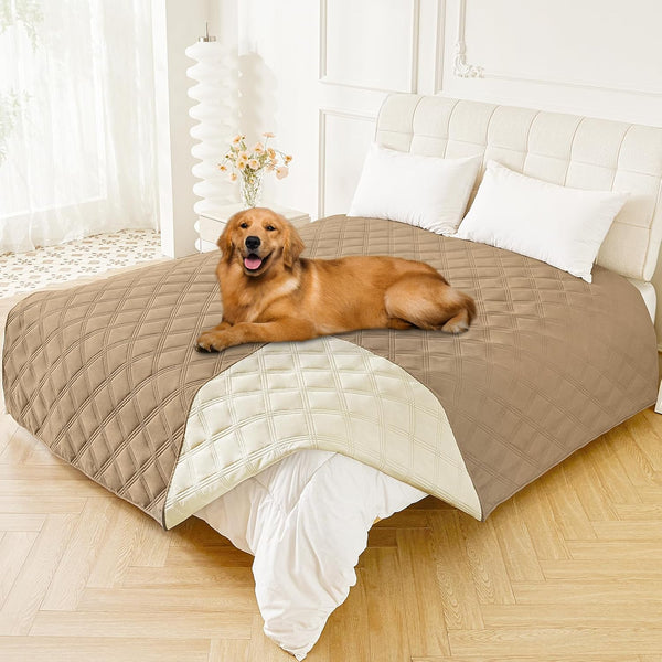 Smiry Waterproof Dog Bed Cover, Reversible Pet Blanket for Sofa Couch | Soft Washable Dog Blanket, Leakproof Couch Cover for Dogs Cats & Furniture Protection, 52X82, Grey/Dark Grey19