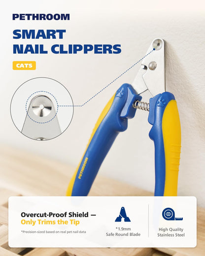 Cat Nail Clipper Trimmer for Indoor Cats, 2Mm Circular Cut Hole | Premium Sturdy Stainless Steel Blade Cat Claw | Safe, Easy, Accurate, Quiet & Fast, Avoid Overcutting2