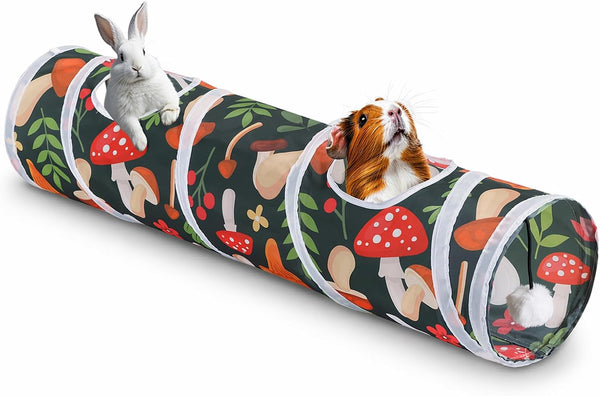 Mechpia Rabbit Toys, Large Bunny Hideout Tunnel and Tube for Rabbit Guinea Pig Chinchilla Ferret Rat1