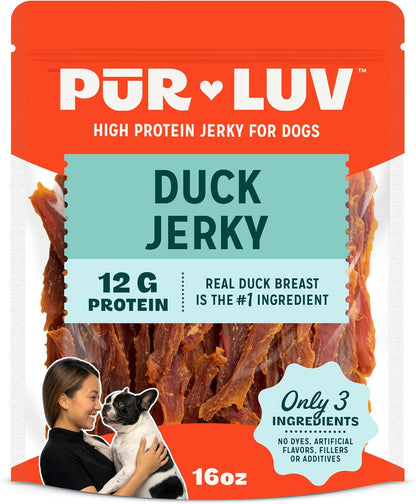 Pur Luv Chicken Jerky Dog Treats, Made with 100% Real Chicken Breast, 16 Ounces, Healthy, Easily Digestible, Long-Lasting, High Protein, Satisfies Dog'S Urge to Chew9