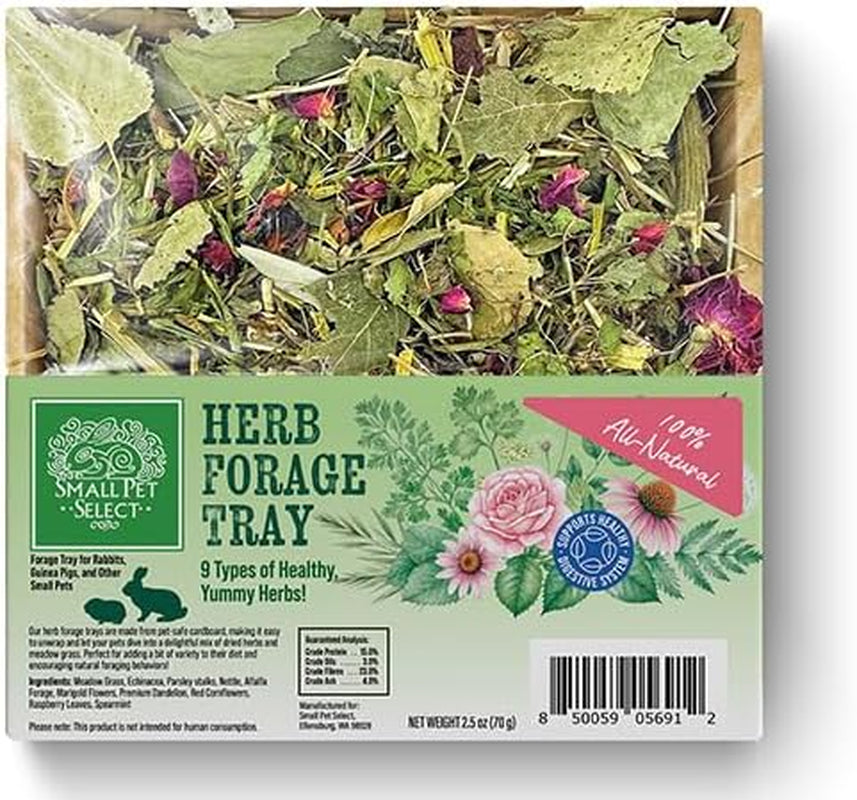small-pet-select-forage-tray-bundle-rabbits-guinea-pigs-3-pack-dandelion-flower-herb-mix-2-5-oz-each-natural-foraging-enrichment-for-rabbits-guinea-pigs-small-pets
