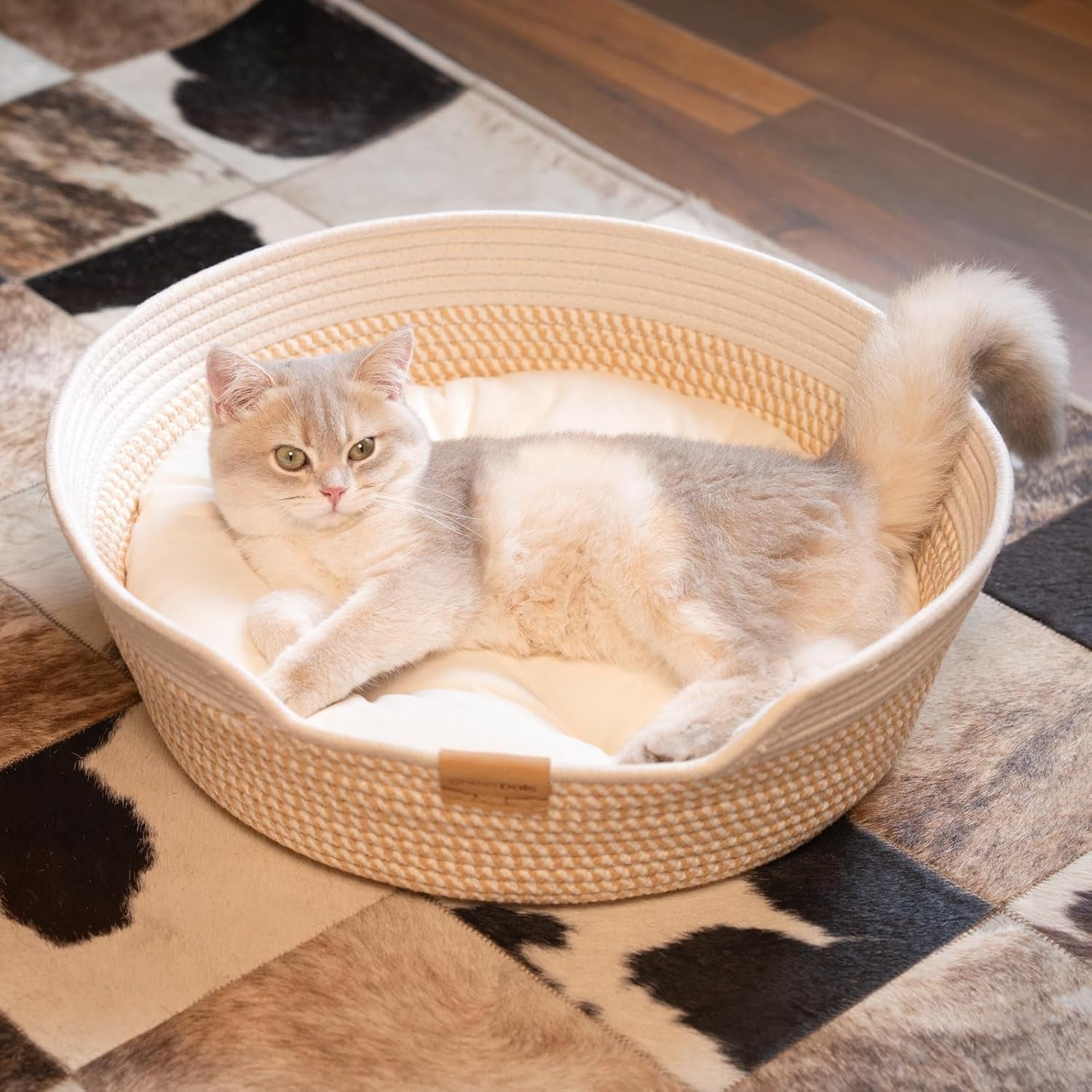 cheerhome-pets-cat-bed-basket-with-cushion-cotton-rope-woven-pet-bed-for-indoor-cats-couch-stimulicat-cat-bed-handwoven-breathable-all-season-universal-white