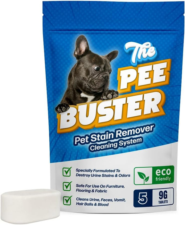 The Pee Buster Pet Stain Remover - Cleaning Spray for Dog and Cat Urine with 5 Cleaning Tablets2