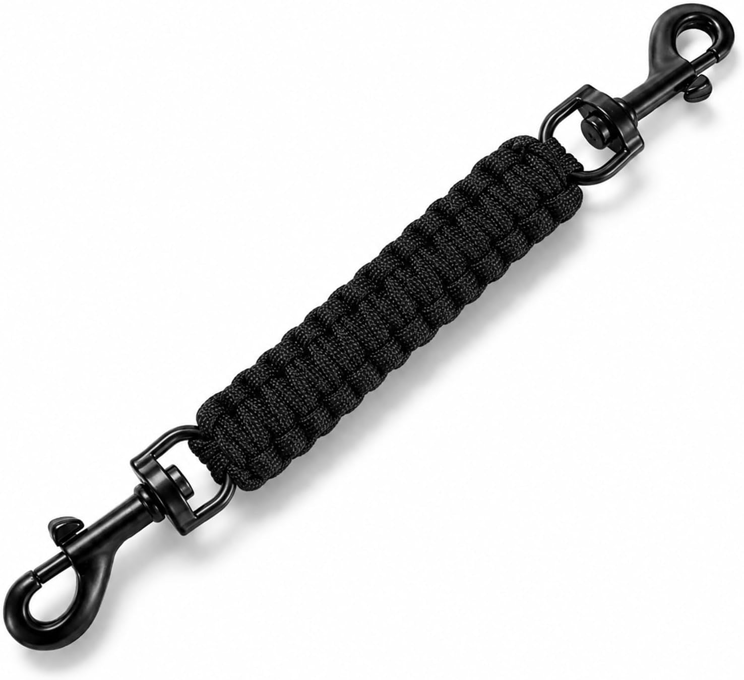amabro-handmade-dog-collar-safety-clip-heavy-duty-double-ended-8-66-black-handmade-gentle-leader-backup-safety-clip-strap-durable-leash-connector-accessory-compatible-dog-prong-collars-pet-harnesses