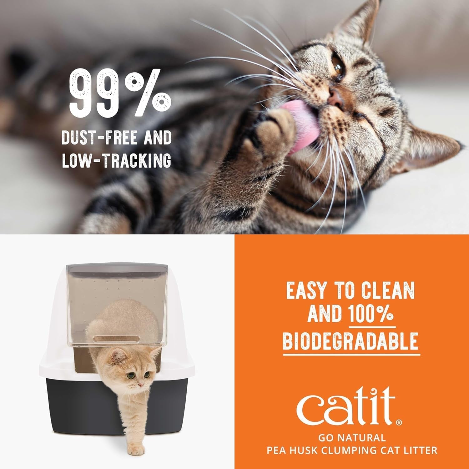 catit-go-natural-pea-husk-clumping-cat-litter-12-3-lb-lavender-scented-lightweight-dust-free-easy-cleaning-scooping-flushable-kitty-litter-with-odor-control-subtle-fragrance