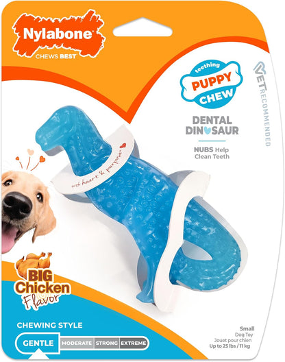 Nylabone Puppy Starter Kit, Dog Chew Toys & Chew Treat, Blue, 3 Count | Small Breeds, Chicken & Bacon Flavor, 2 Chew Toys, 1 Natural Treat, Teething Toys for Puppies, Puppy Enrichment, up to 25 Lbs16