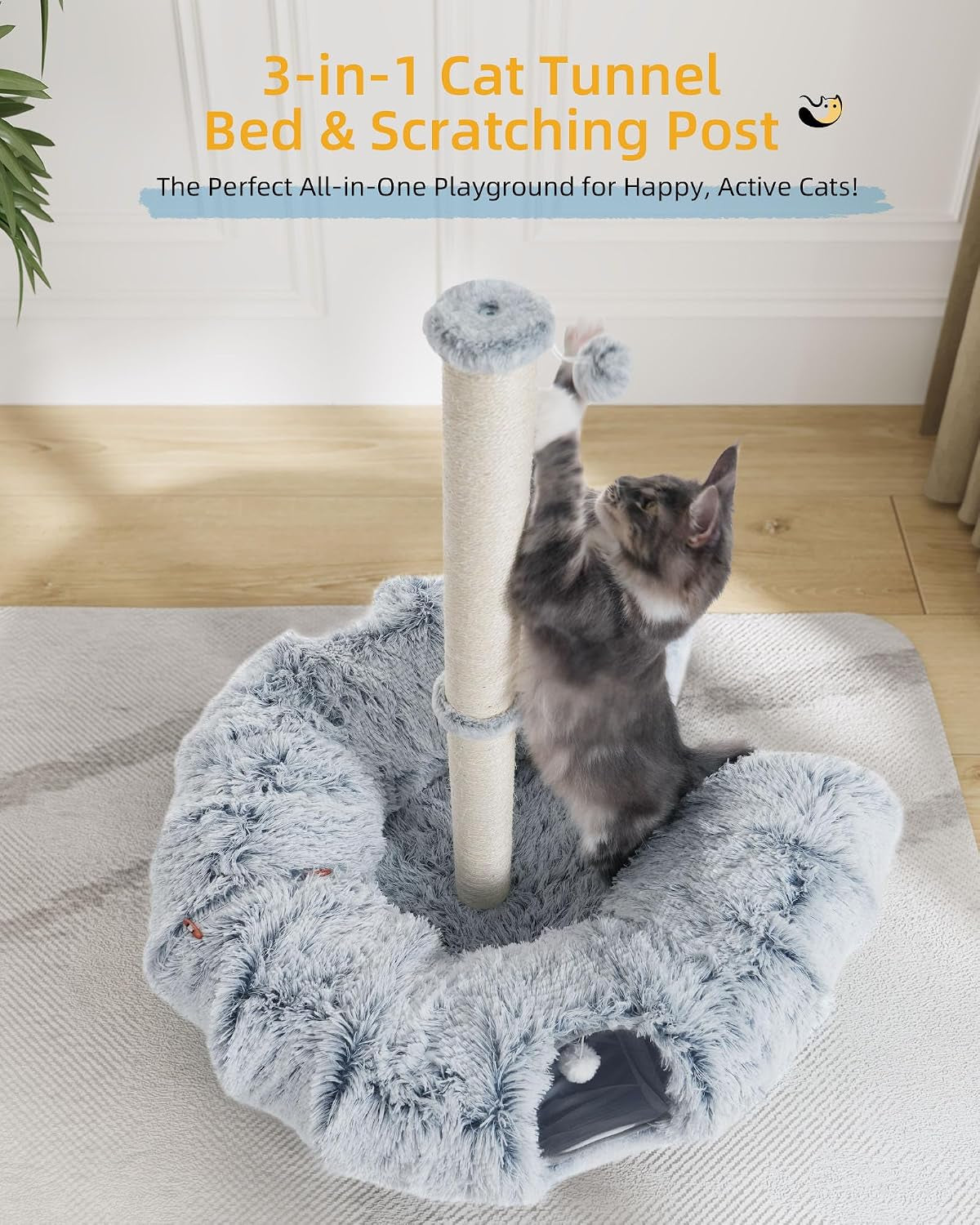 aechonow-3-in-1-cat-tunnel-bed-34-cat-scratching-post-for-indoor-cats-fluffy-peekaboo-donut-hideout-toy-for-pets-rabbit-ferret