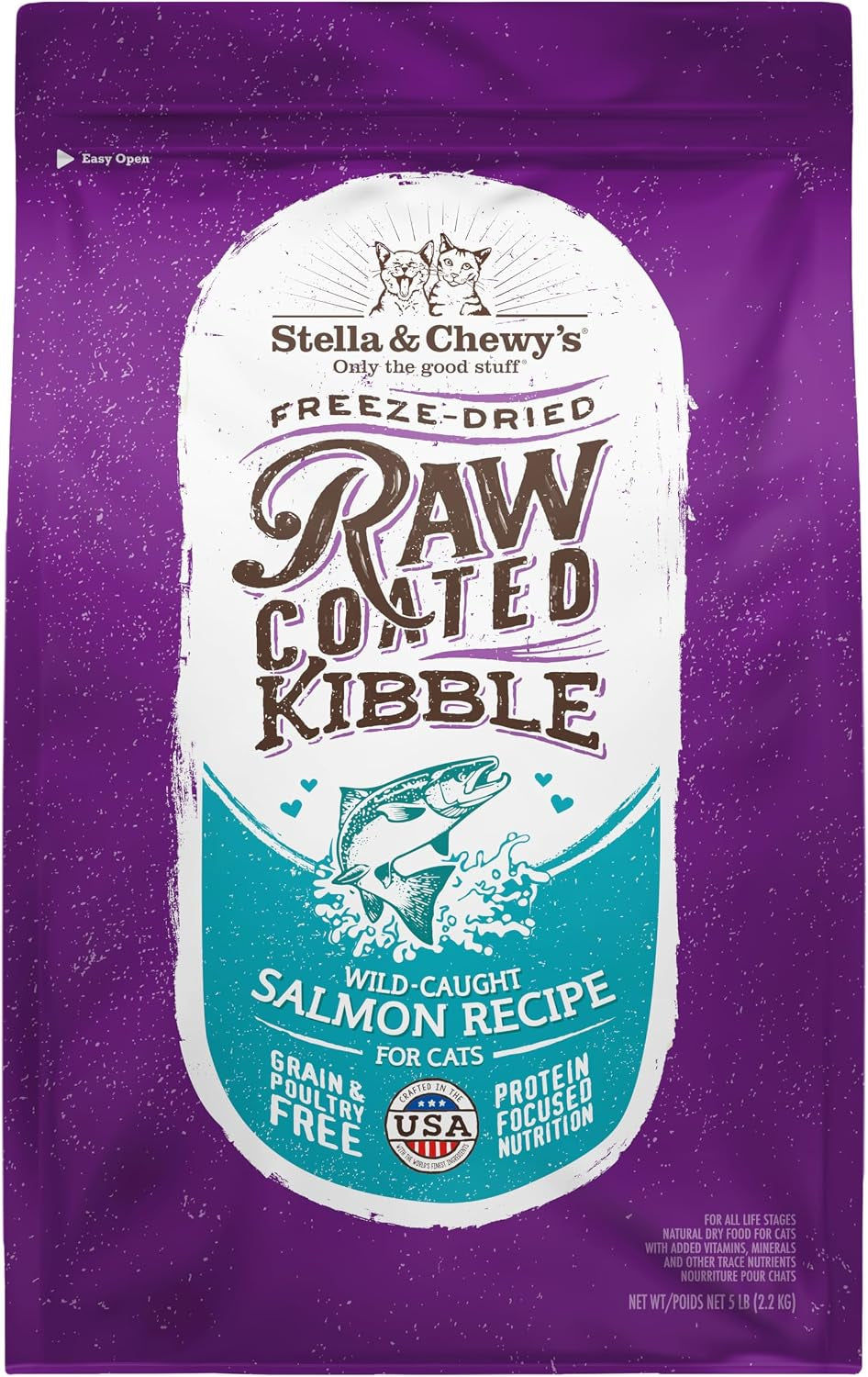 stella-chewys-raw-coated-cat-food-high-protein-grain-free-kibble-with-cage-free-chicken-premium-digestive-support-with-probiotics-natural-small-kibble-perfect-for-picky-eaters-2-5lb-bag