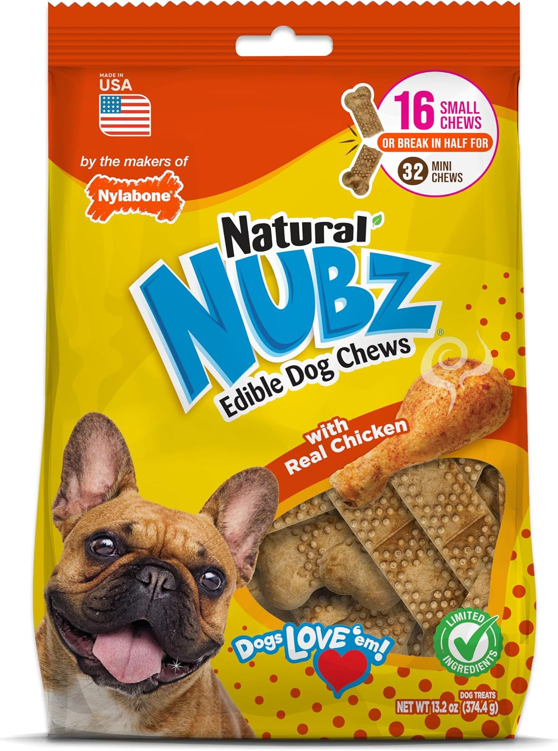 nylabone-nubz-natural-dog-treats-made-with-real-chicken-small-4-count-long-lasting-dog-chews-made-in-usa-limited-ingredients-highly-digestible-dog-dental-treats-for-small-dogs-up-to-30-lbs