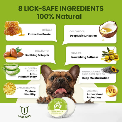 Pawsono Lick-Safe Dog Paw & Nose Balm with Coconut Oil | All-Natural Dog Paw Protector against Hot Pavement & Sand, Great for Dogs Who Hate Dog Booties or Shoes (2.1 Oz / 60 G)3