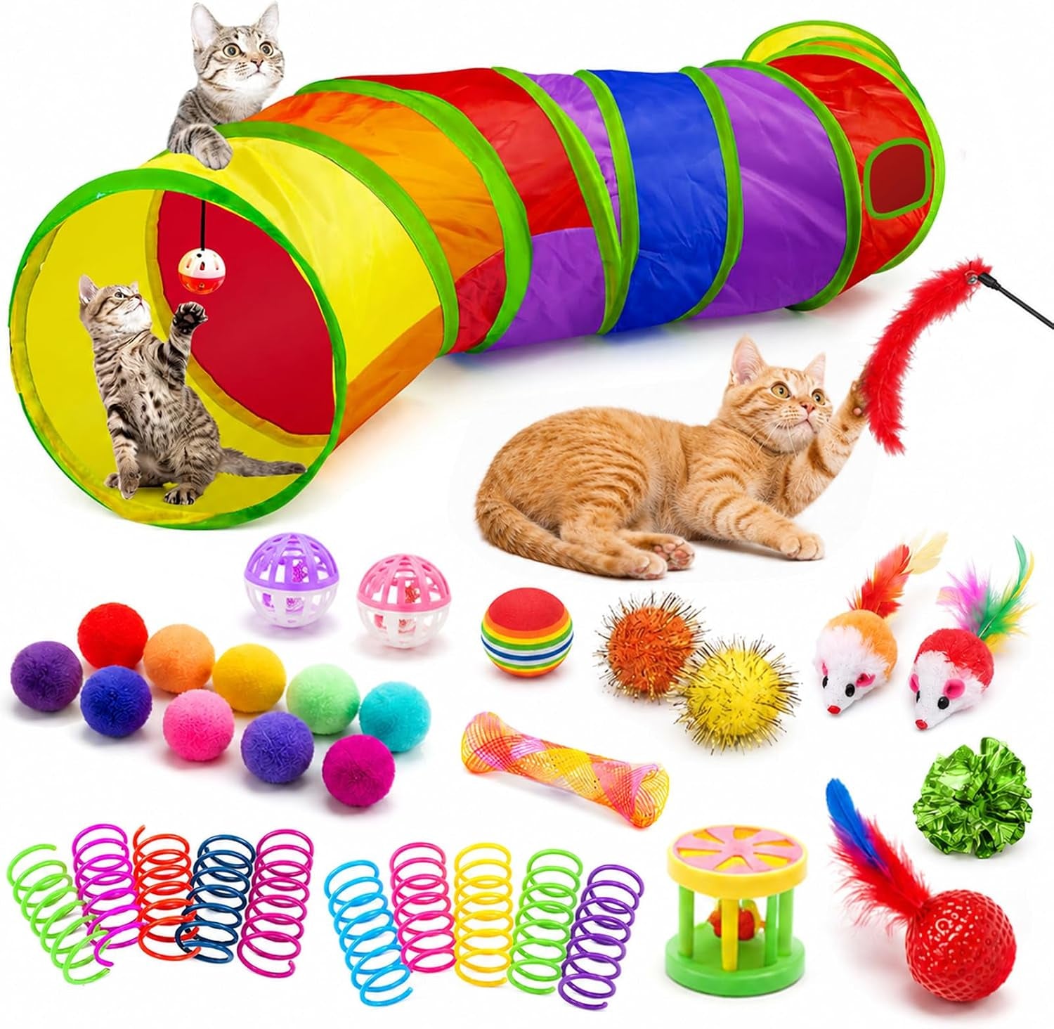 ailuki-35pcs-cat-toys-variety-pack-for-indoor-cats-kitten-toys-set-with-collapsible-cat-tunnel-feather-wand-plush-mice-crinkle-balls-interactive-cat-toys-bundle-storage-bag