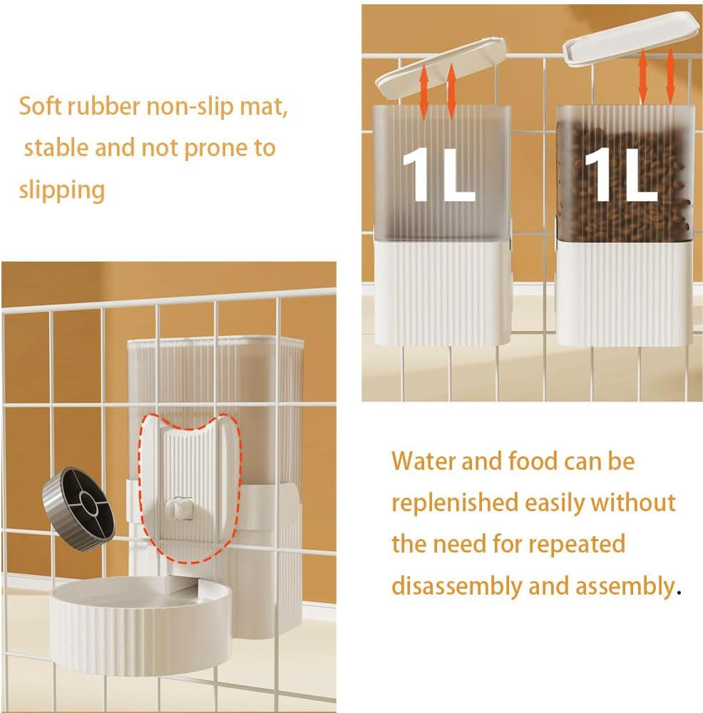 pet-dog-cat-hanging-automatic-feeder-and-water-dispenser-set-2-in-1-gravity-pet-food-water-bowl-for-cage-no-spill-small-dog-rabbit-food-dispenser-green