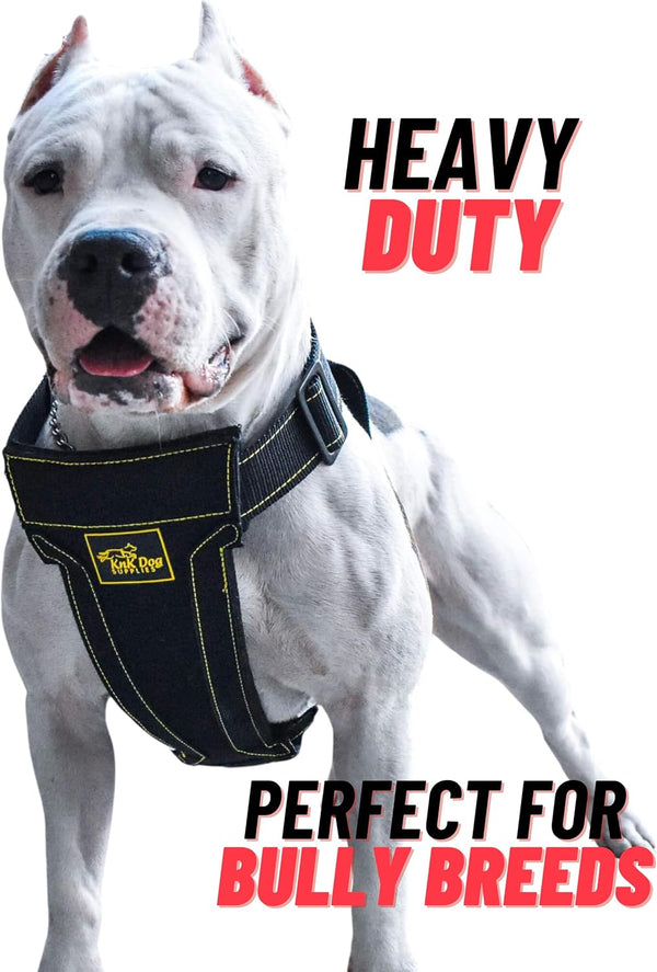 KNK Heavy Duty Dog Harness for Pitbull and Bullies – Tactical Dog Harness for Large Dogs and XL Breeds – Ultra-Durable Chest Support for Training, Walking and Strong Breeds1
