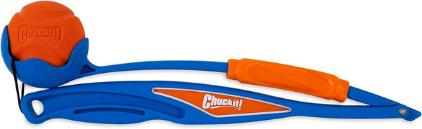 Chuckit! Fetch & Fold Mini 18M Dog Ball Launcher - 18" Long Handle Compatible with Medium 2.5" Ball (Included), for Medium Pets 20 to 60 Lbs2