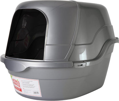 Nature'S Miracle Hooded Flip Top Cat Litter Box with Charcoal Filter | Easy to Clean with Flip Top & Simple Latches, Charcoal Filter Absorbs Odor, Non-Stick Surface Prevents Litter Build-Up1