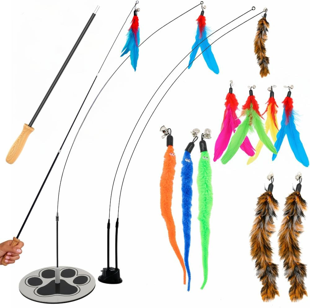 18-piece-interactive-cat-toys-for-indoor-cats-cat-stuff-heavy-duty-self-holding-floor-base-suction-cup-durable-feather-wand-bird-simulation-self-play-kitten-toys-for-bored-adult-cats-juguete-gato