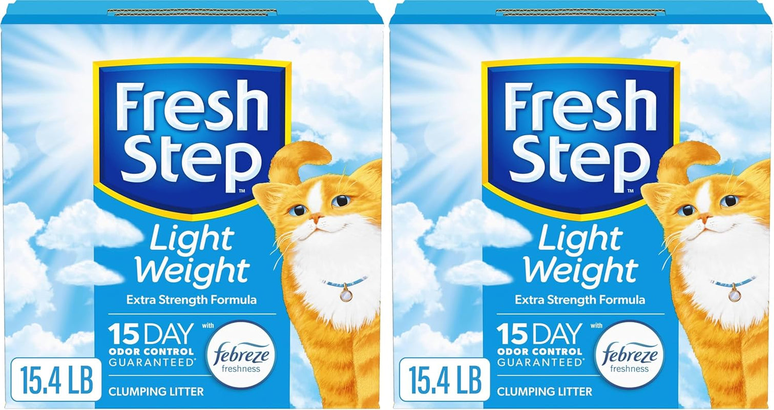 fresh-step-light-weight-clumping-litter-extra-strength-formula-with-febreze-freshness-15-4-lb-box-package-may-vary