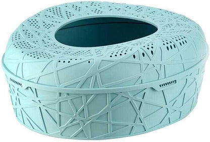 Dog Potty Training Toilet ﻿ Top Entrance Type Litter Box Anti-Splashing Cat Toilet Fully Enclosed Sand Basin Semi-Closed Extra Large Space(B)8