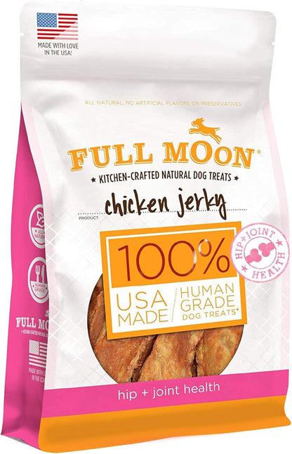 Full Moon Chicken Jerky Healthy All Natural Dog Treats Human Grade for Hip and Joint 12 Oz | Made Withchondroitin, Glucosamine and Turmeric, Human Grade, No Corn, No Wheat, No Soy, Glycerin Free, Made in the USA10