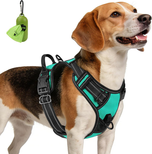 Joytale No Pull Dog Harness Medium Sized Dog, Front Clip, Black | Grab Handle for Instant Control, Padded & Adjustable Vest, Sturdy Metal D-Rings, for Safe Training & Daily Walking32