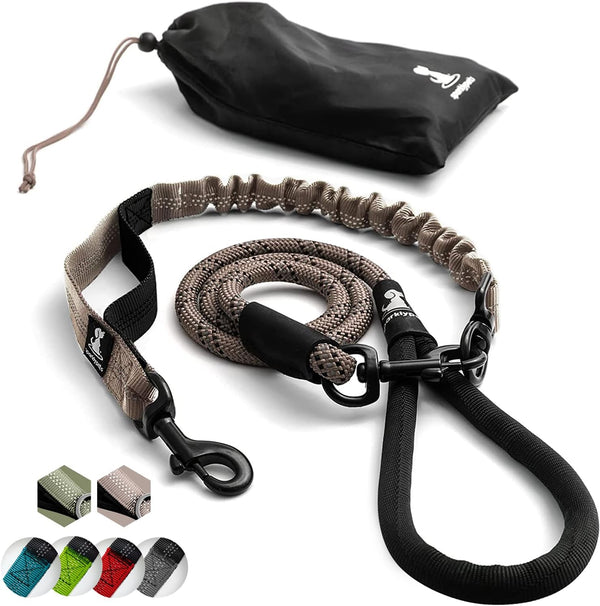 Sparklypets Double Dog Leash for 2 Dogs – Rope Bungee Dual Leash for Medium and Large Breeds with Padded Handles & Tangle Free (Teal, Medium/Large)32