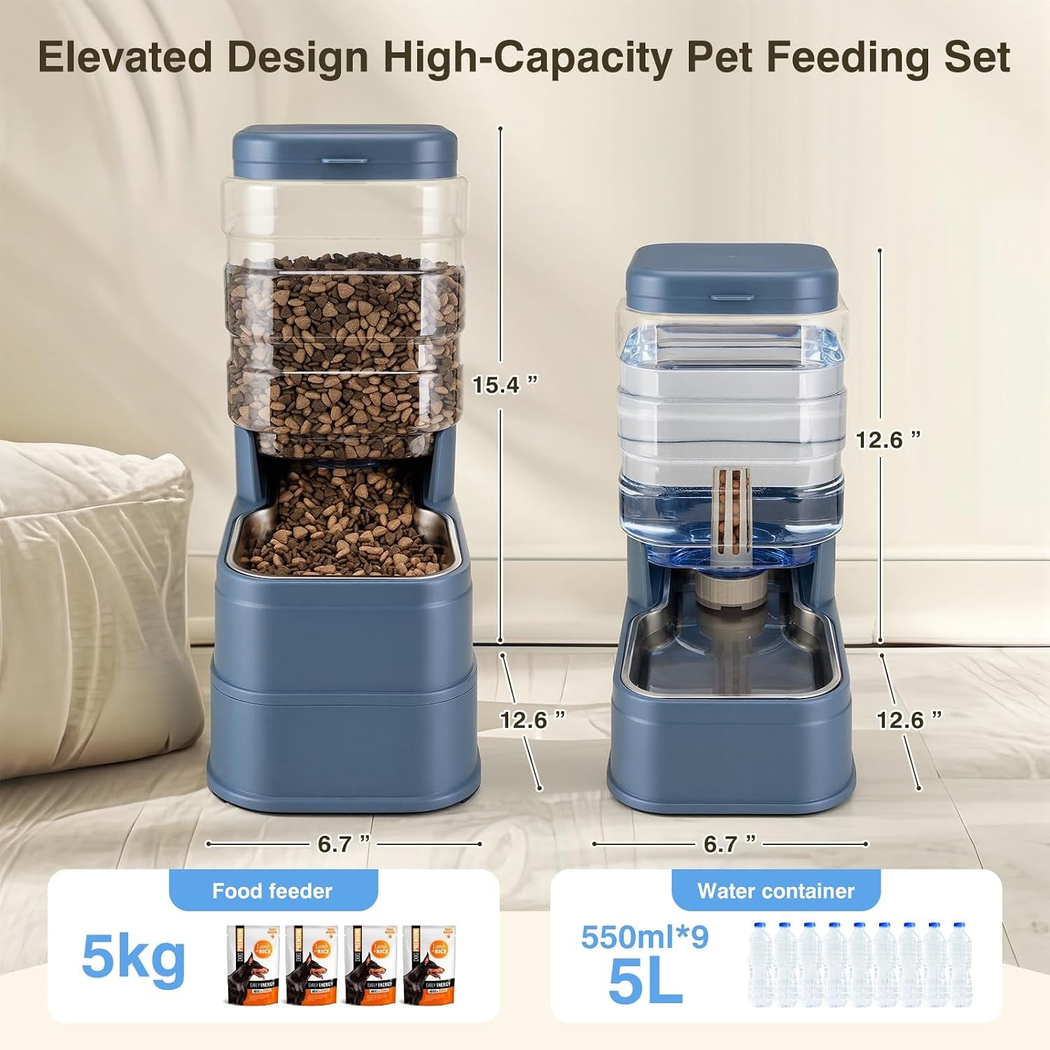 2-pack-automatic-cat-feeder-and-water-dispenser-1-3gallon-dog-gravity-food-feeder-and-water-with-ice-pack-stainless-steel-dry-food-and-waterer-bowl-for-small-medium-large-pets-blue