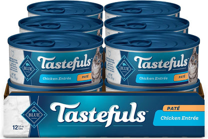 Blue Buffalo Tastefuls Flaked Adult Wet Cat Food Variety Pack (Tuna, Chicken, Fish & Shrimp), Natural Ingredients Enhanced with Vitamins, Minerals & Other Nutrients, 3-Oz. Each (12 Cans)33
