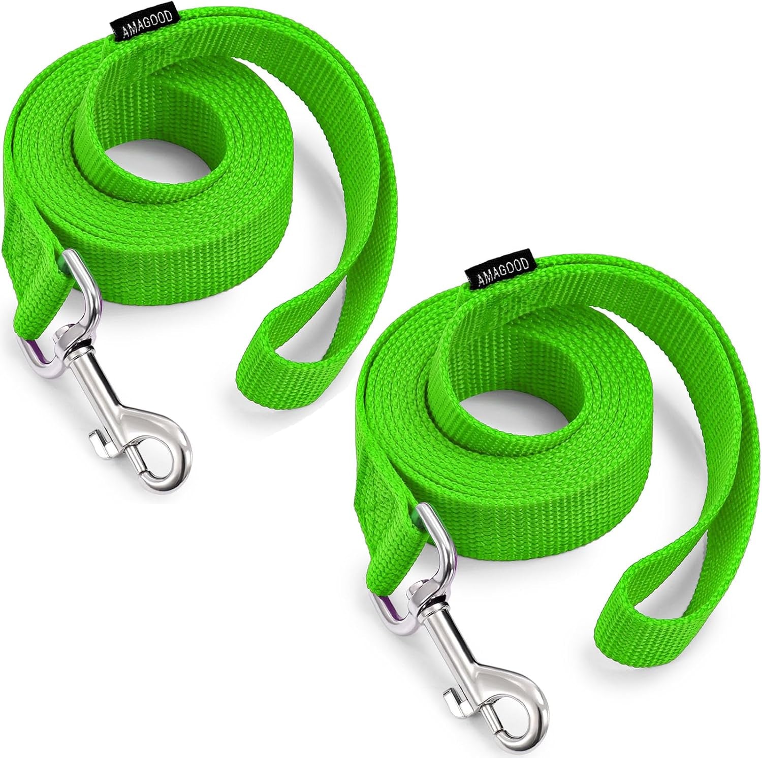amagood-6-ft-puppy-leash-strong-traditional-style-with-easy-to-use-collar-hook-great-for-small-medium-and-large-dogs-5-8in-x-6-ft-purple
